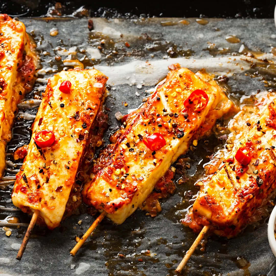 BBQ Halloumi Skewers - The Fat Butcher
