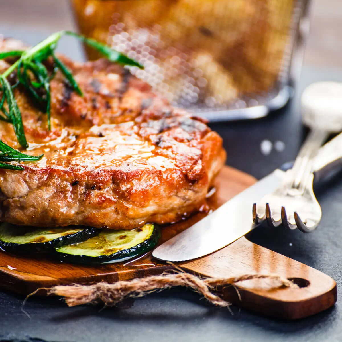 Pork Loin with garlic and sage calvados sauce - The Fat Butcher