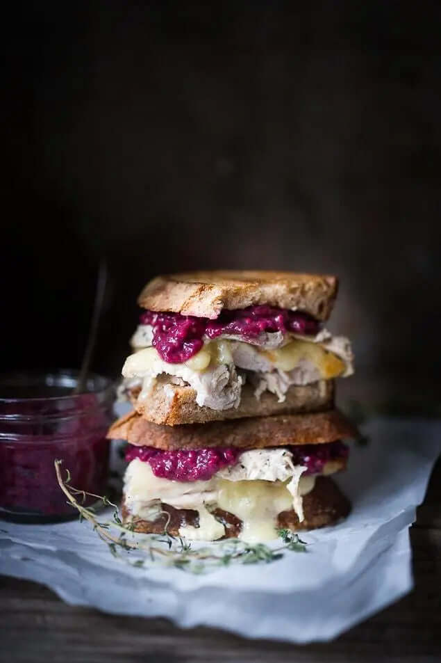 Turkey Grilled Cheese Sandwich With Cranberry Mustard - The Fat Butcher