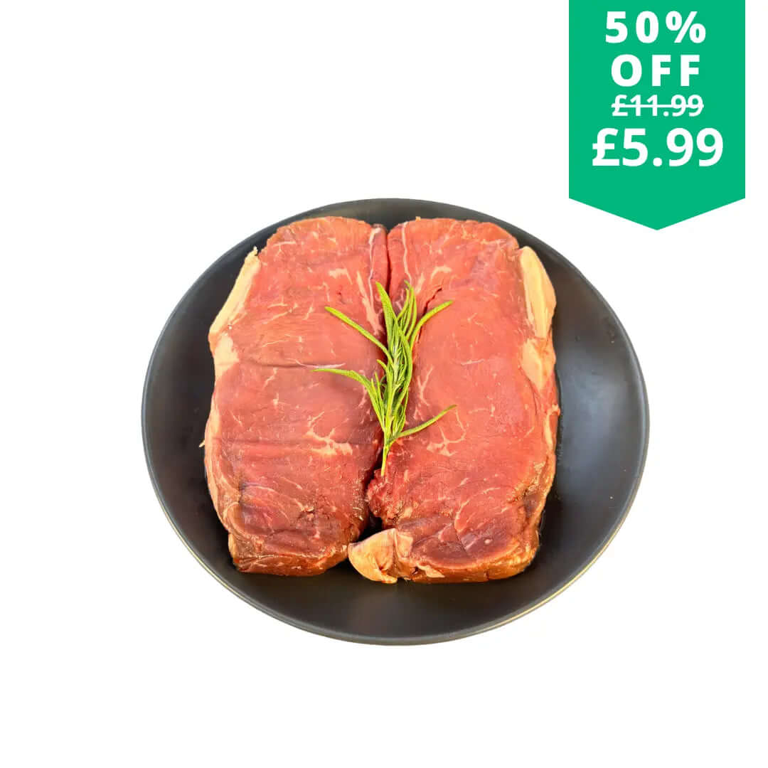 2 retail packed rump steaks - The Fat Butcher