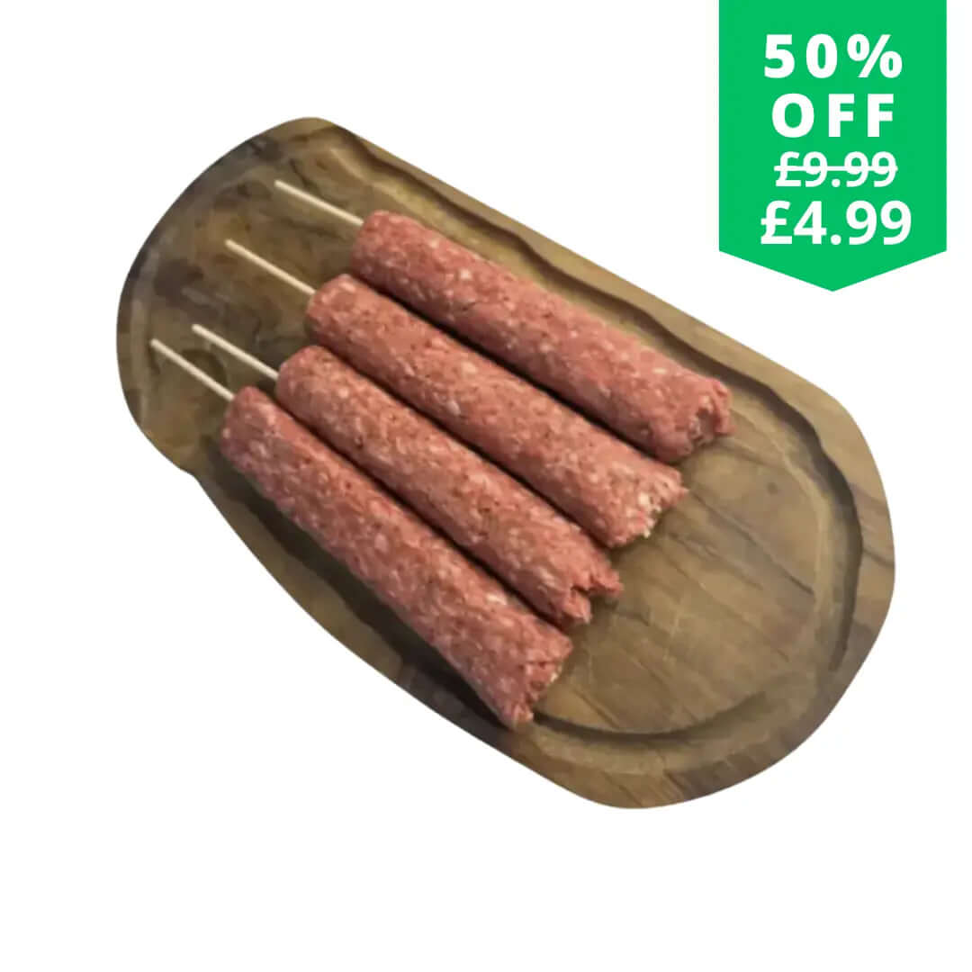 4 lamb kofta kebabs with garden mint - The Fat Butcher