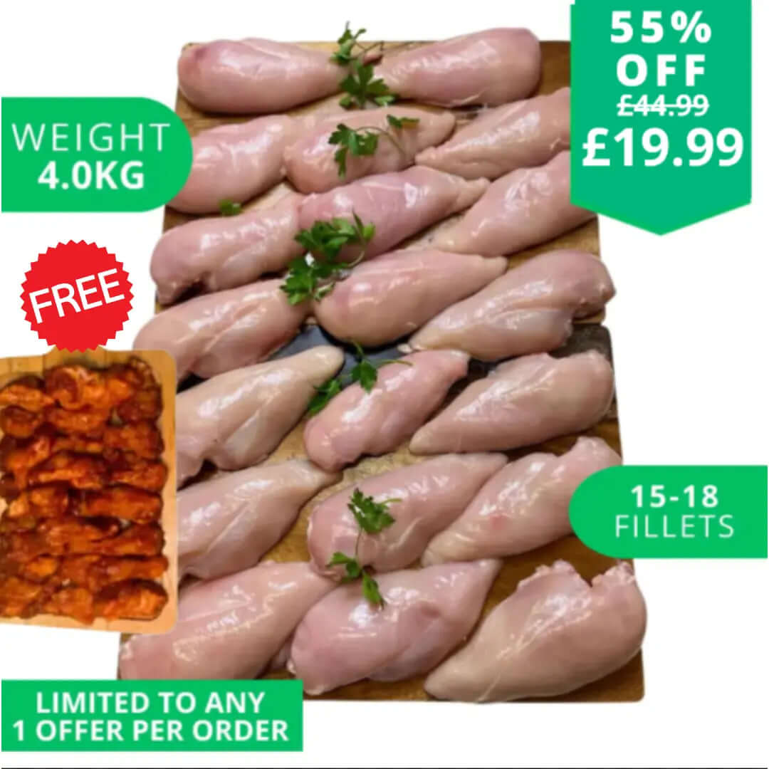 4KG Chicken Breast Fillets + FREE BBQ Chicken wings - The Fat Butcher
