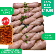 4KG Chicken Breast Fillets + FREE BBQ Chicken wings - The Fat Butcher