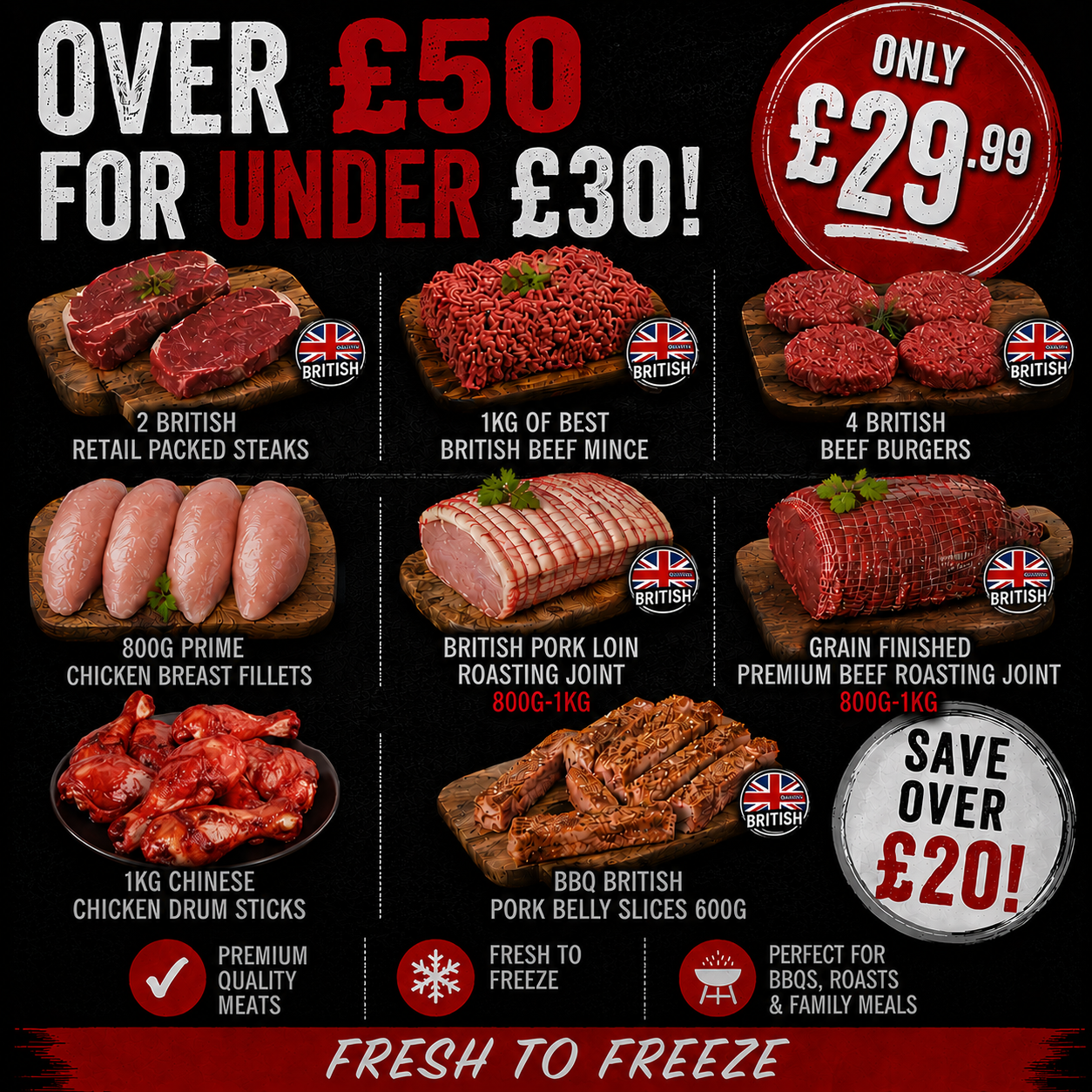 Over £50 for under £30