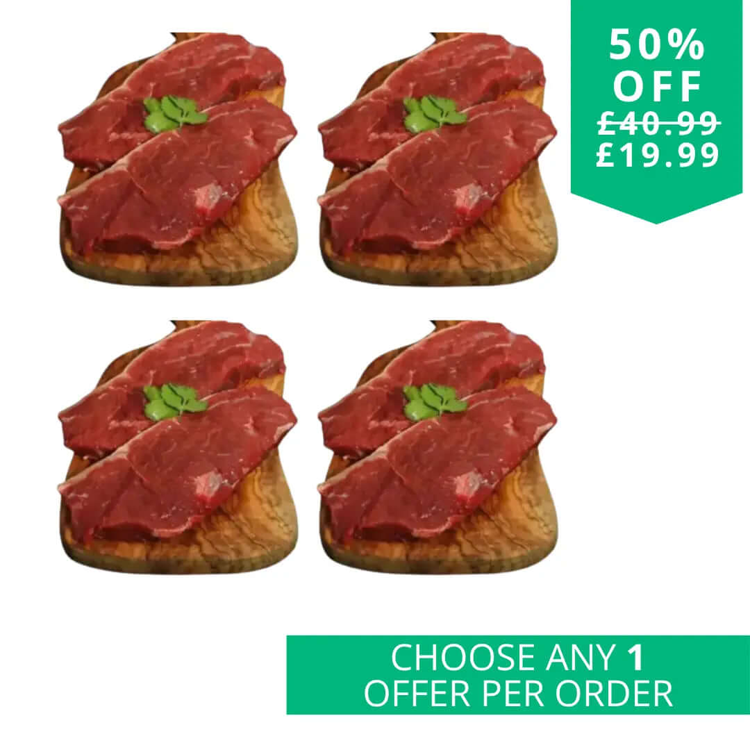 8 Irish Restaurant Sirloin Steaks - The Fat Butcher