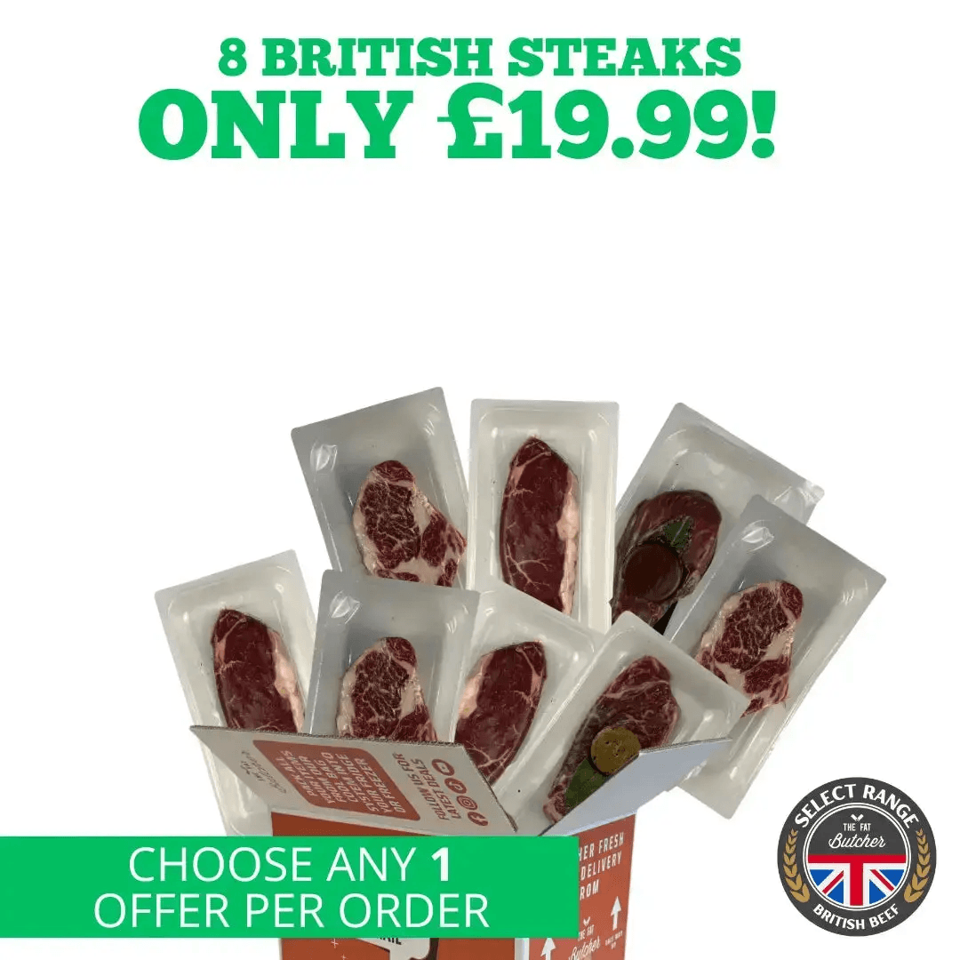 8 Premium British Steaks - The Fat Butcher