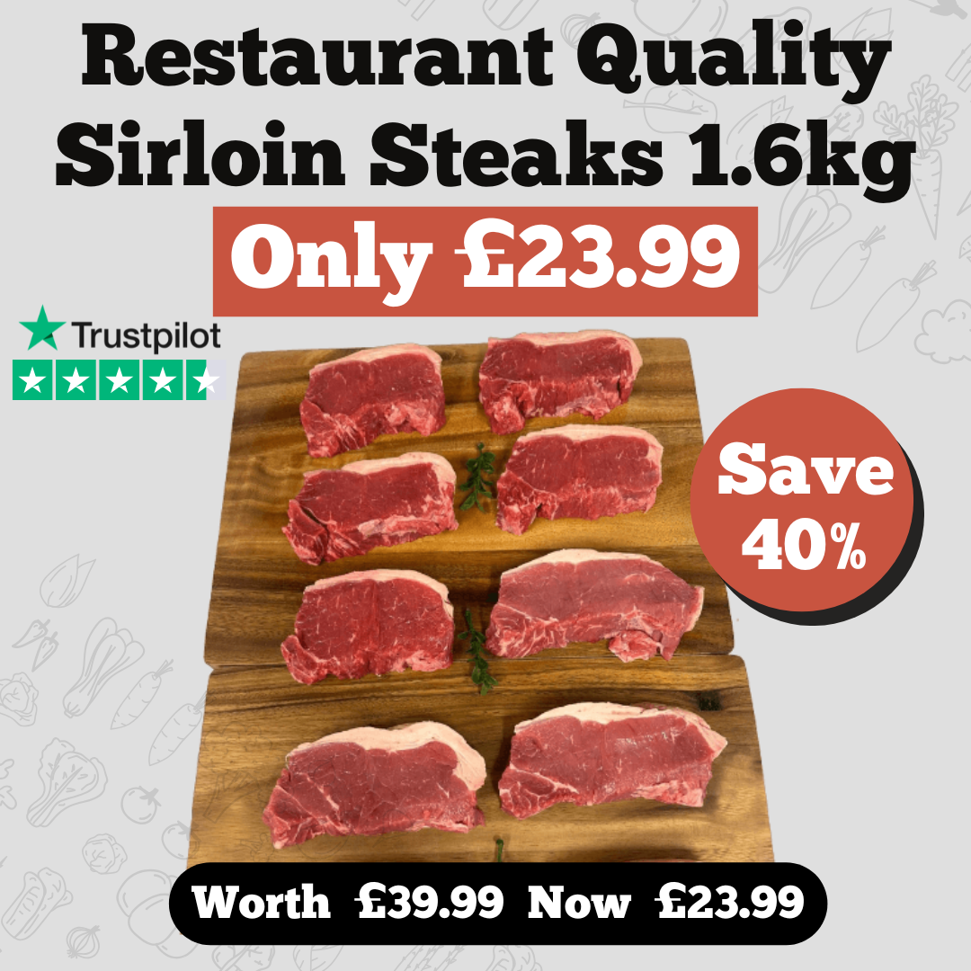 Restaurant Quality Sirloin Steak 1.6kg