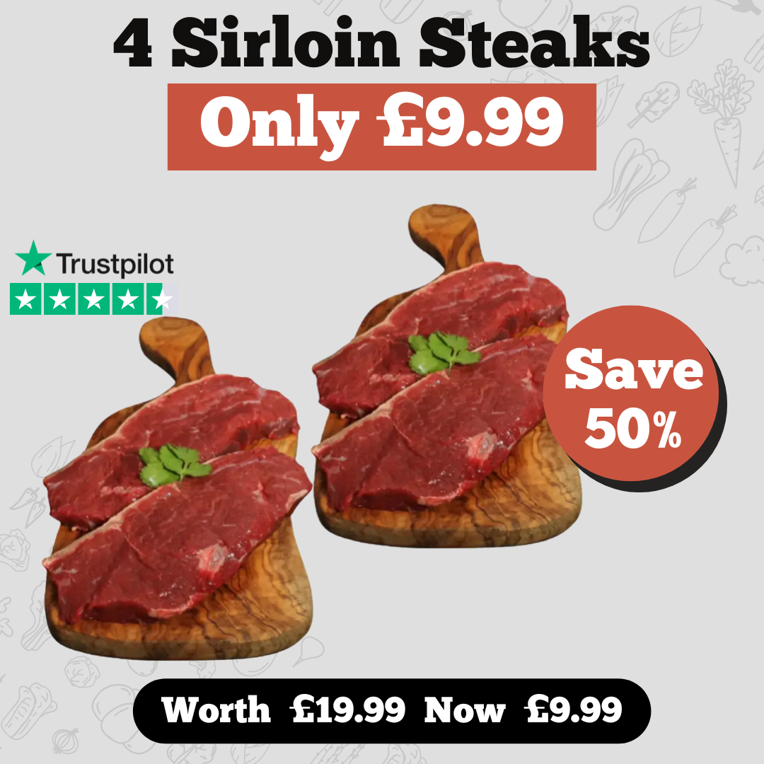 4 Prime sirloin steaks
