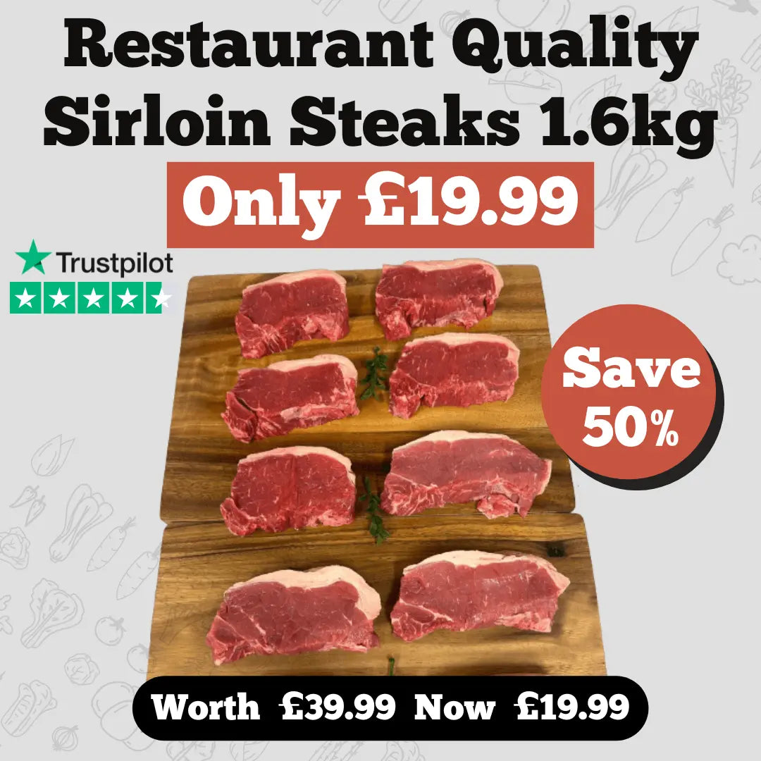 Restaurant Quality Sirloin Steak 1.6kg  The Fat Butcher
