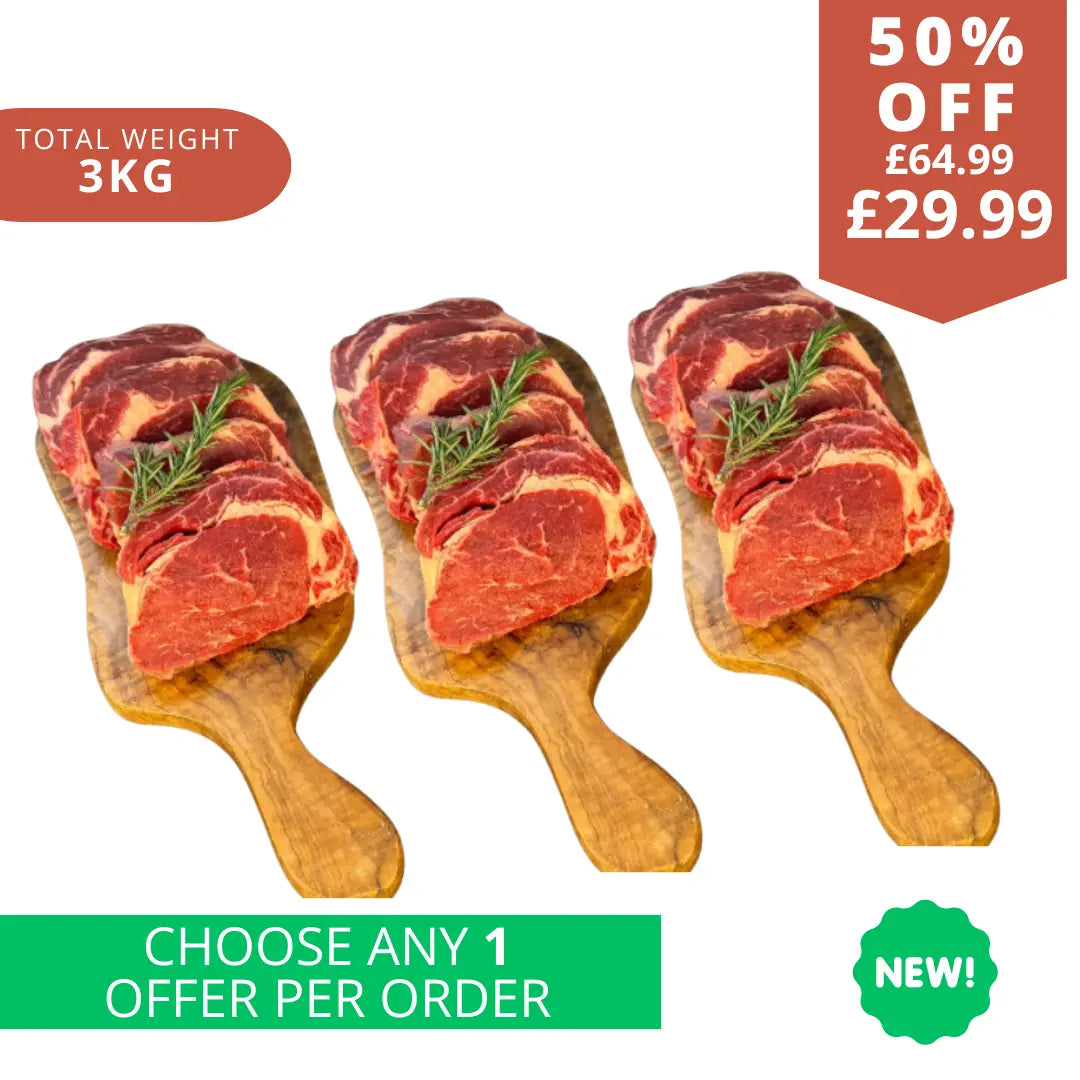 3kg Ribeye steaks The Fat Butcher