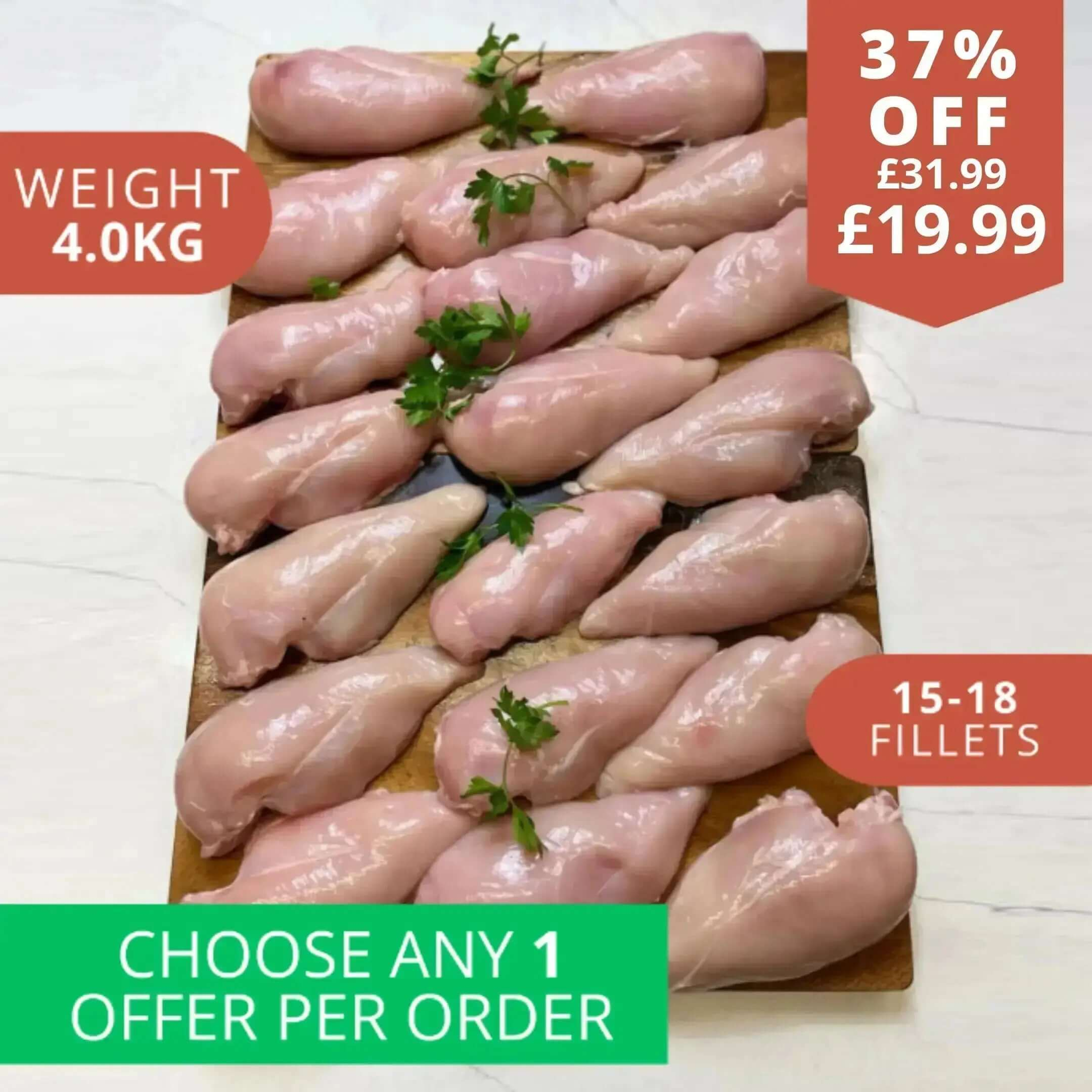 Chicken Breast Fillets 4kg pack - The Fat Butcher