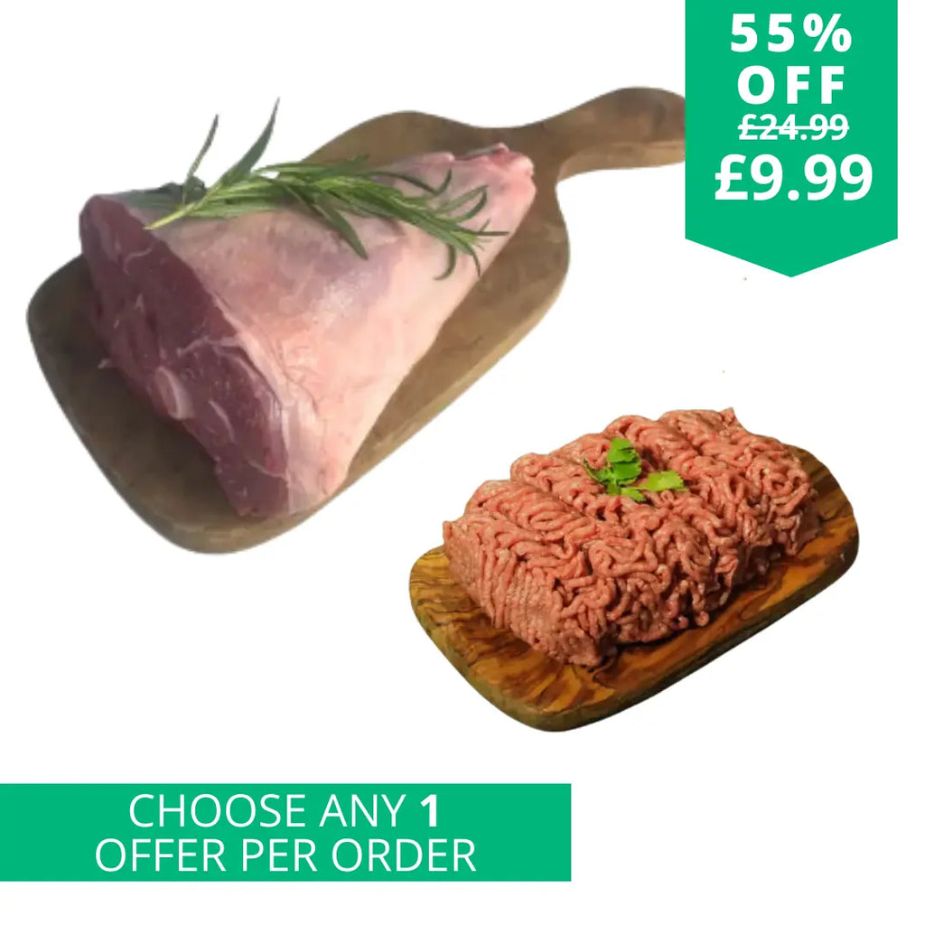 Half Lamb leg + Free Lamb mince!  The Fat Butcher