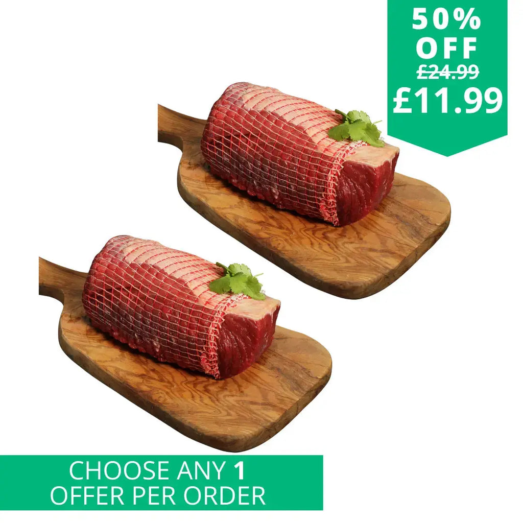 British Hand Tied Beef Roasting Joints 2-4-1  The Fat Butcher