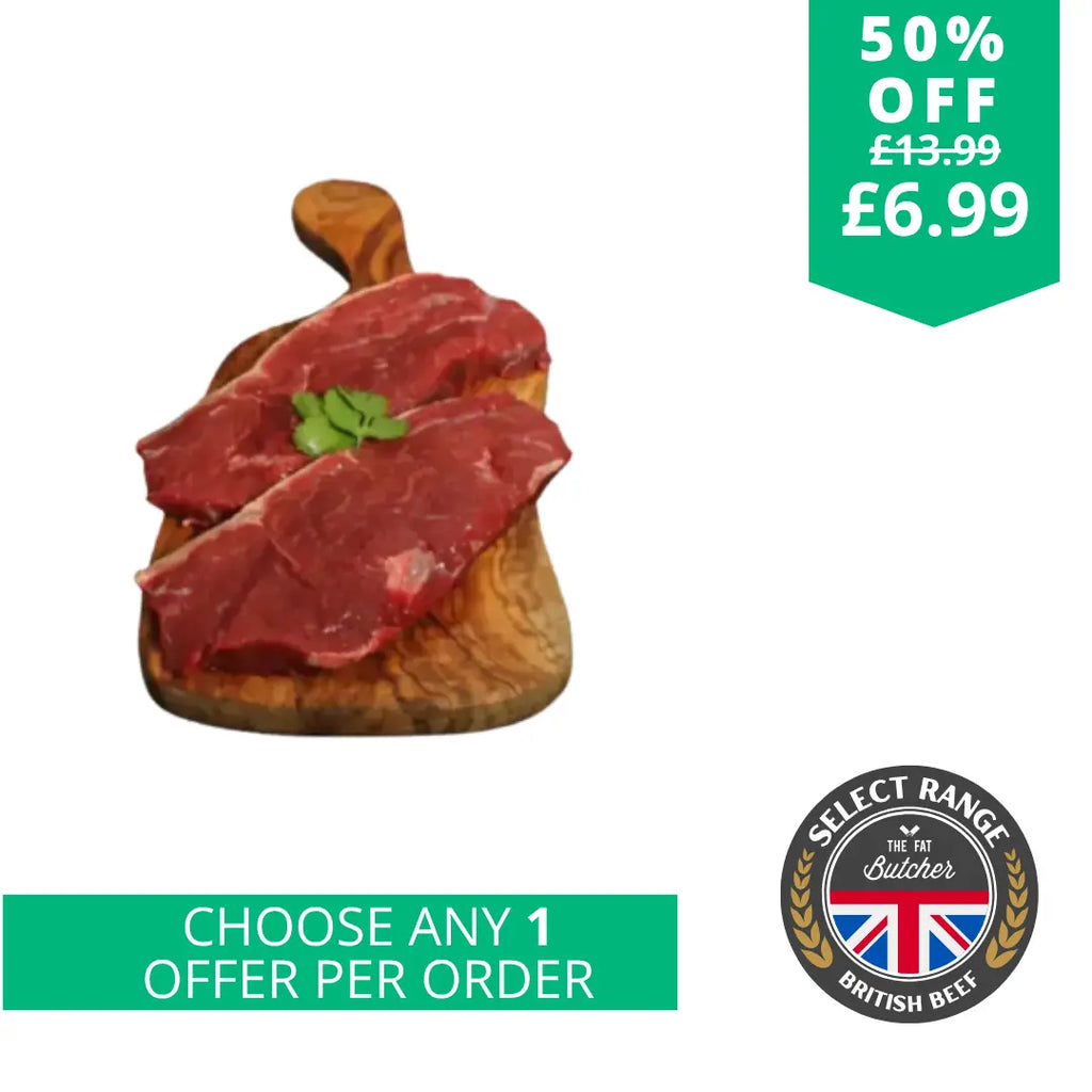 2 British rump steak 400g with With a Texan inspired Smokey rub  The Fat Butcher
