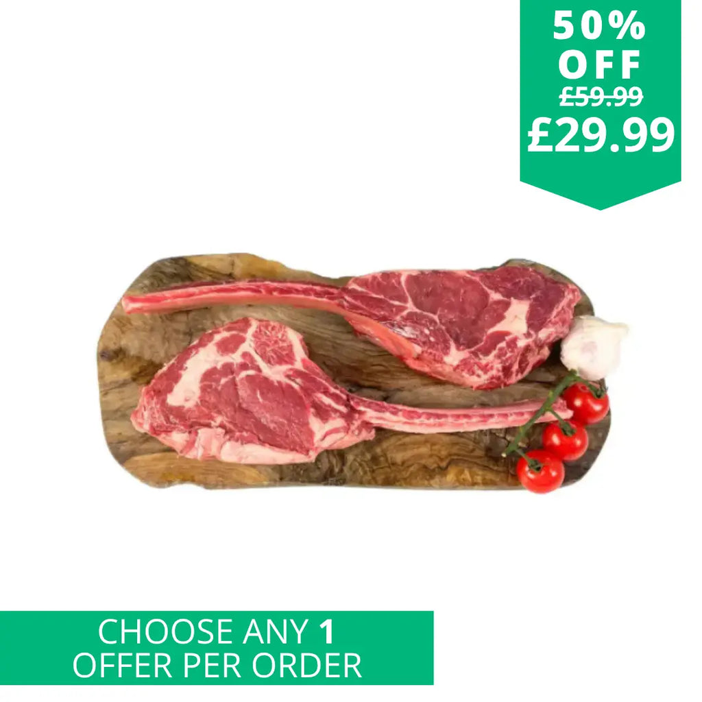 XL Irish Tomahawk steak 2-4-1 (Copy)  The Fat Butcher