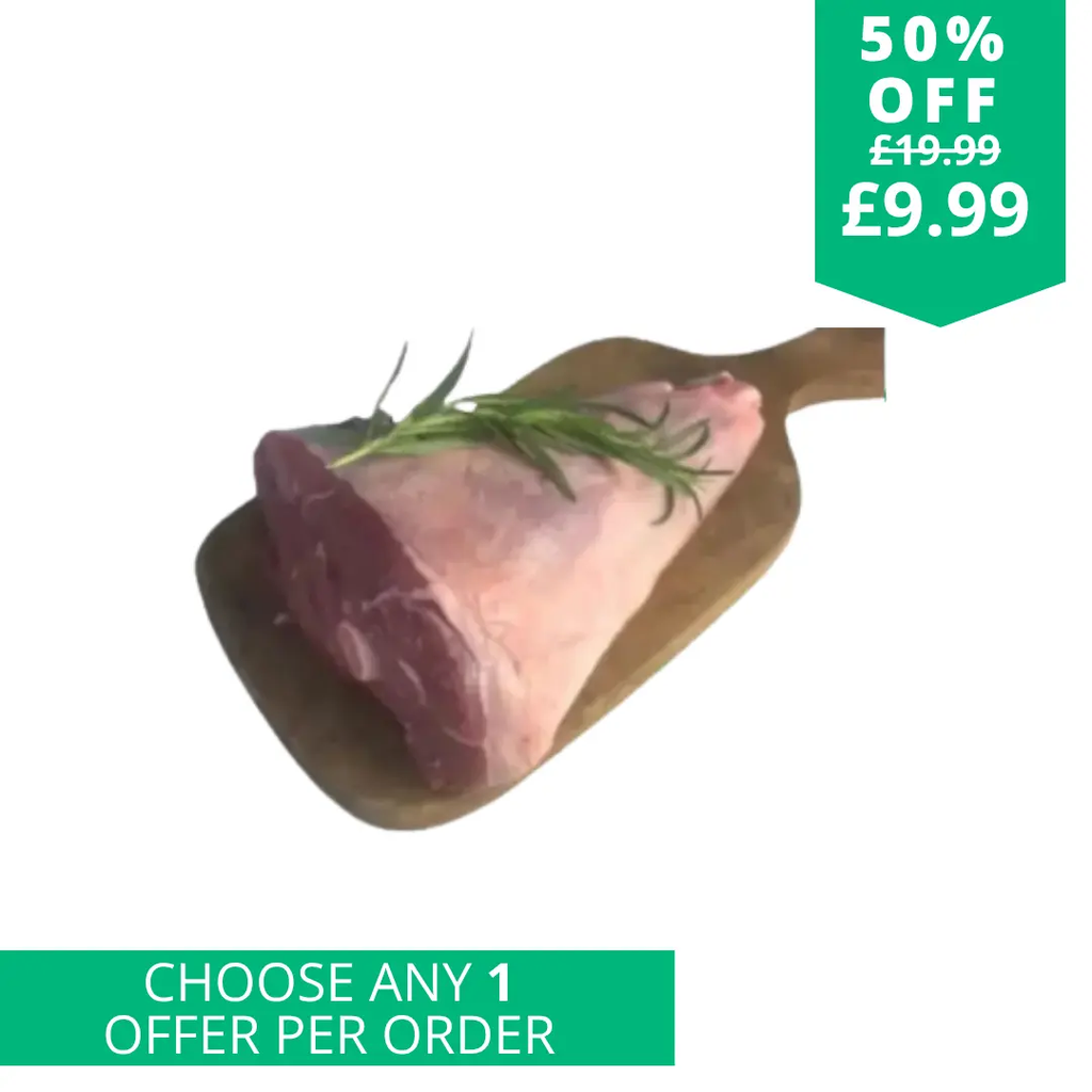Half leg of lamb 900g  The Fat Butcher