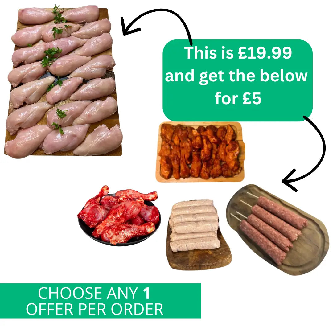 Chicken Breast Fillets 4kg Half price + BBQ box only £5 more!