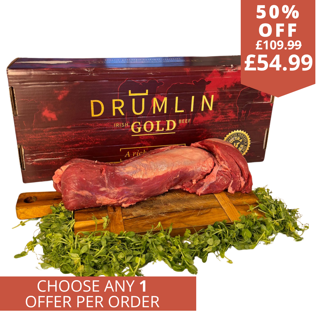 XXL whole Drumlin Gold beef fillet 2.2kg-2.5kg