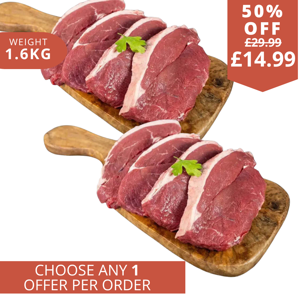 8 21 day matured Angus rump steaks