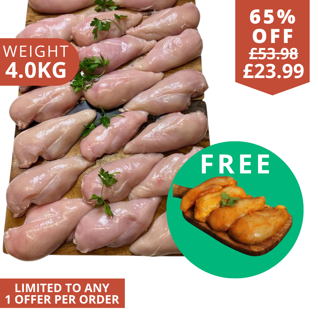 4kg chicken breast fillets + Free Garlic Chicken