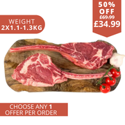 XL sharer tomahawk steaks 2-4-1