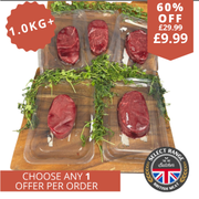 1kg of British steaks