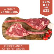 Tomahawk steaks 2 for £25