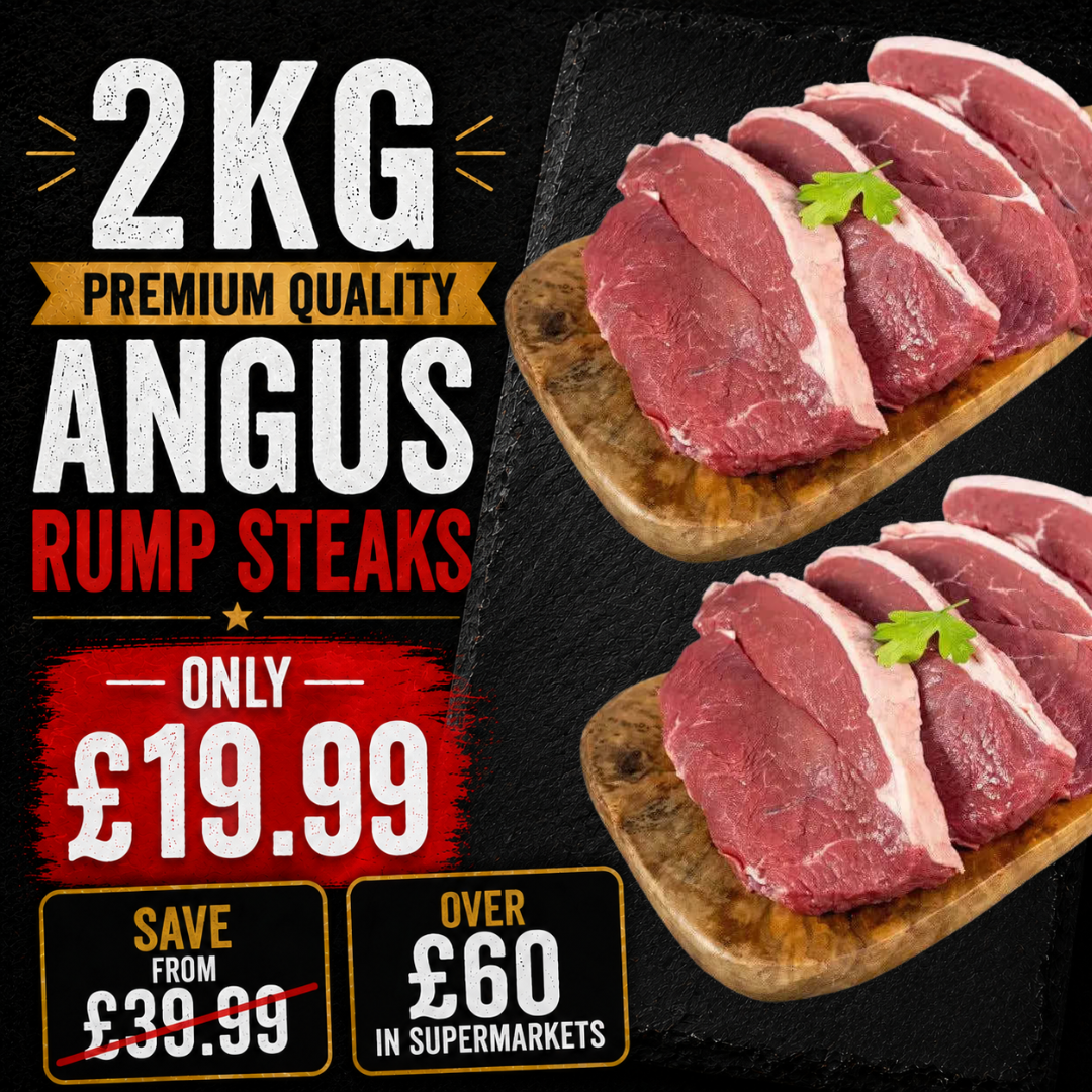 Premium quality Angus rump steaks 2.0kg