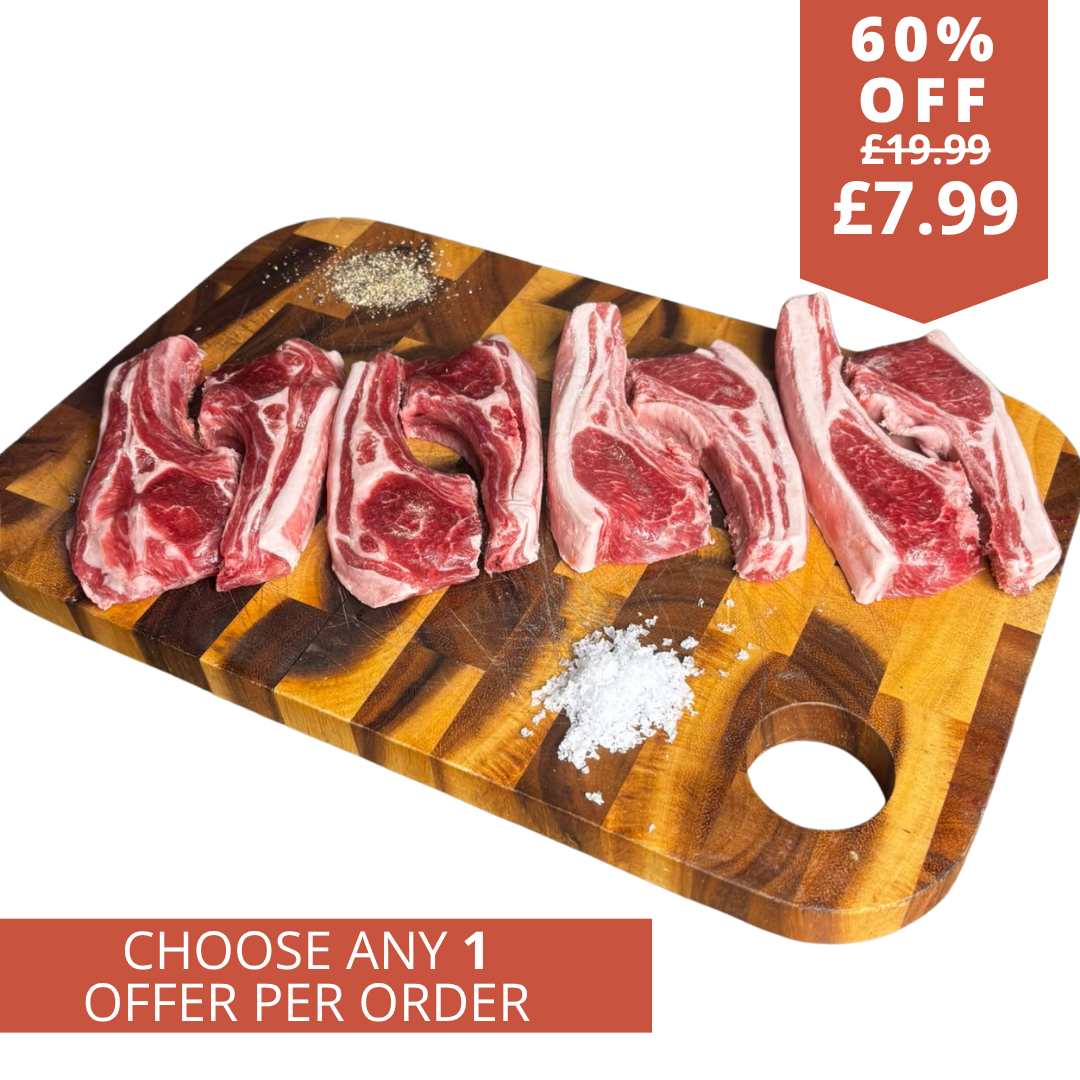 8 British lamb chops 800g