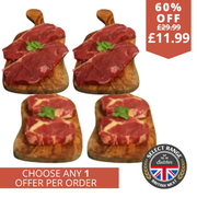 British steaks ribeye, sirloin and rump 1.6kg