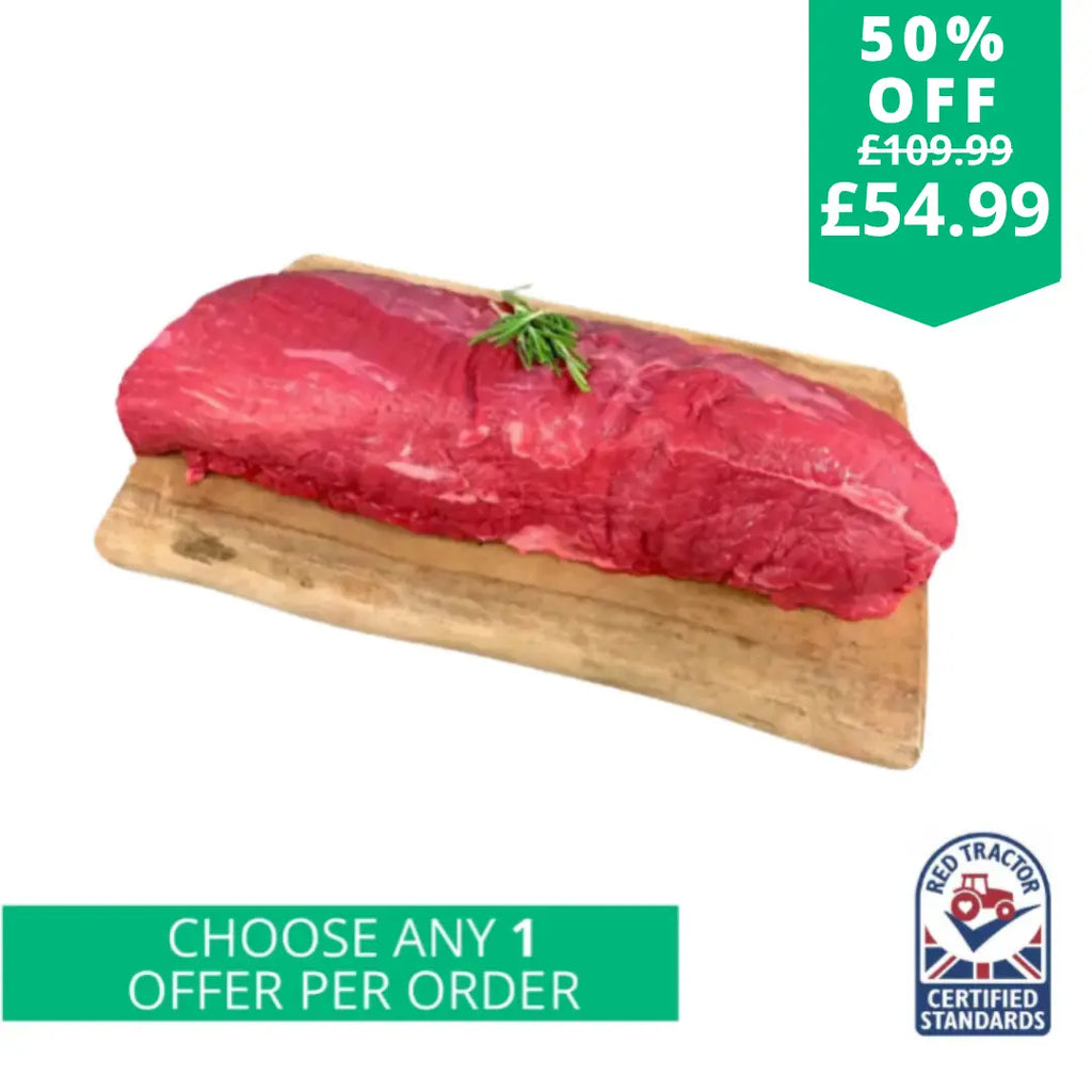 XXL British Red tractor assured whole beef fillet Offers