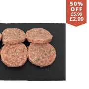4 British pork and chilli burgers