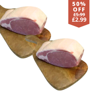 2 British bacon joints total weight 1kg
