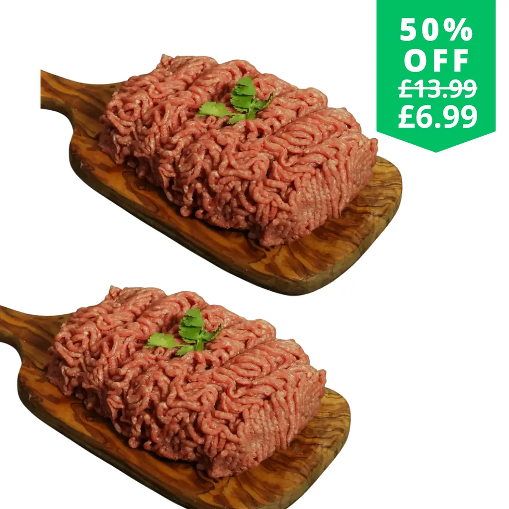 2 Packs of British beef with pork mince 500g  The Fat Butcher
