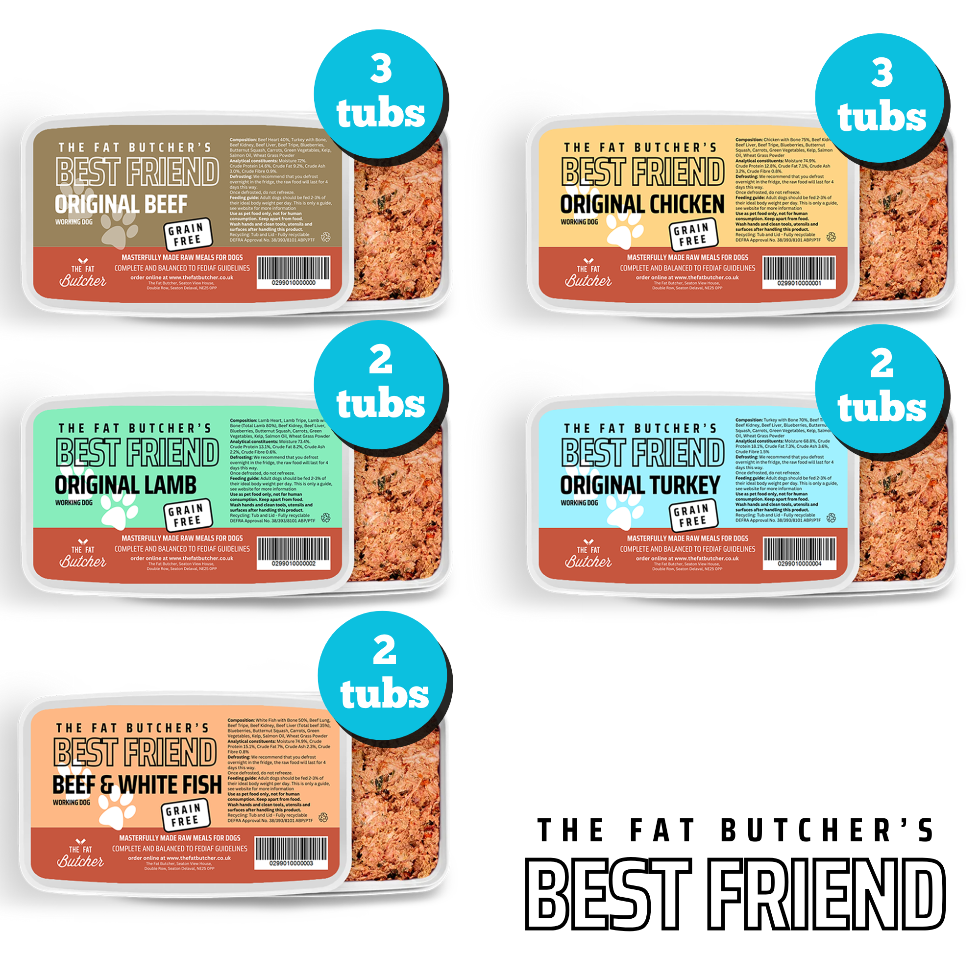 Fat Butcher's Best Friend Dog Food - Choose your Bundle