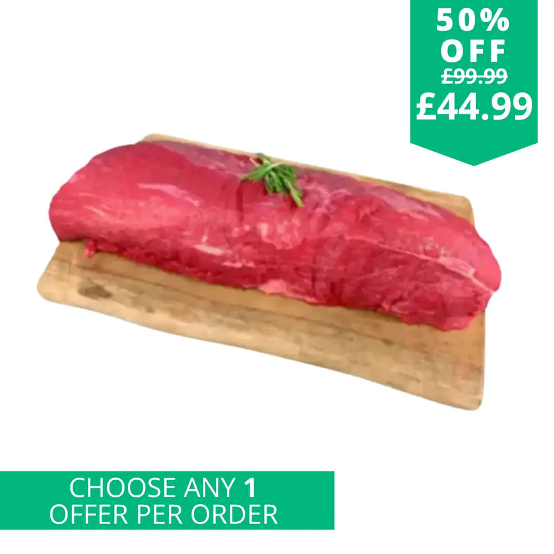 Whole large Scottish beef fillet 2.0-2.2kg - The Fat Butcher
