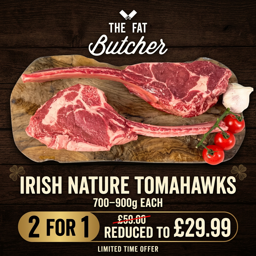 Irish Nature Tomahawks 700-900g (2 for 1)