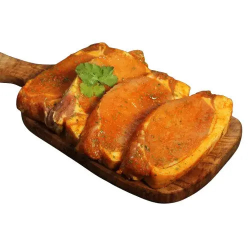 Garlic Pork Loin Steaks-The Fat Butcher