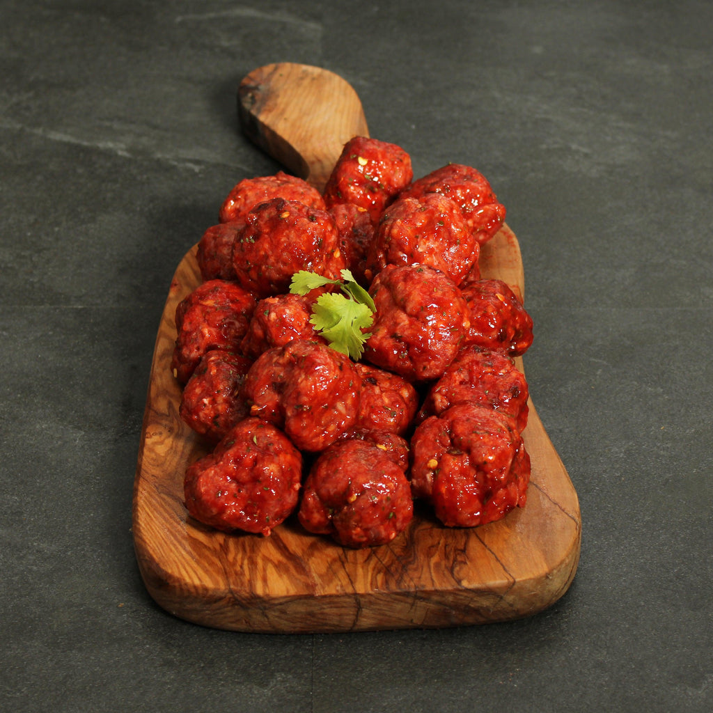 Hot and Spicy Beef Meatballs-The Fat Butcher
